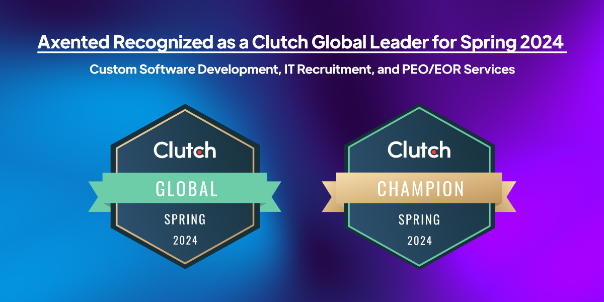 Axented Recognized as a Clutch Champion & Global Leader for Spring 2024